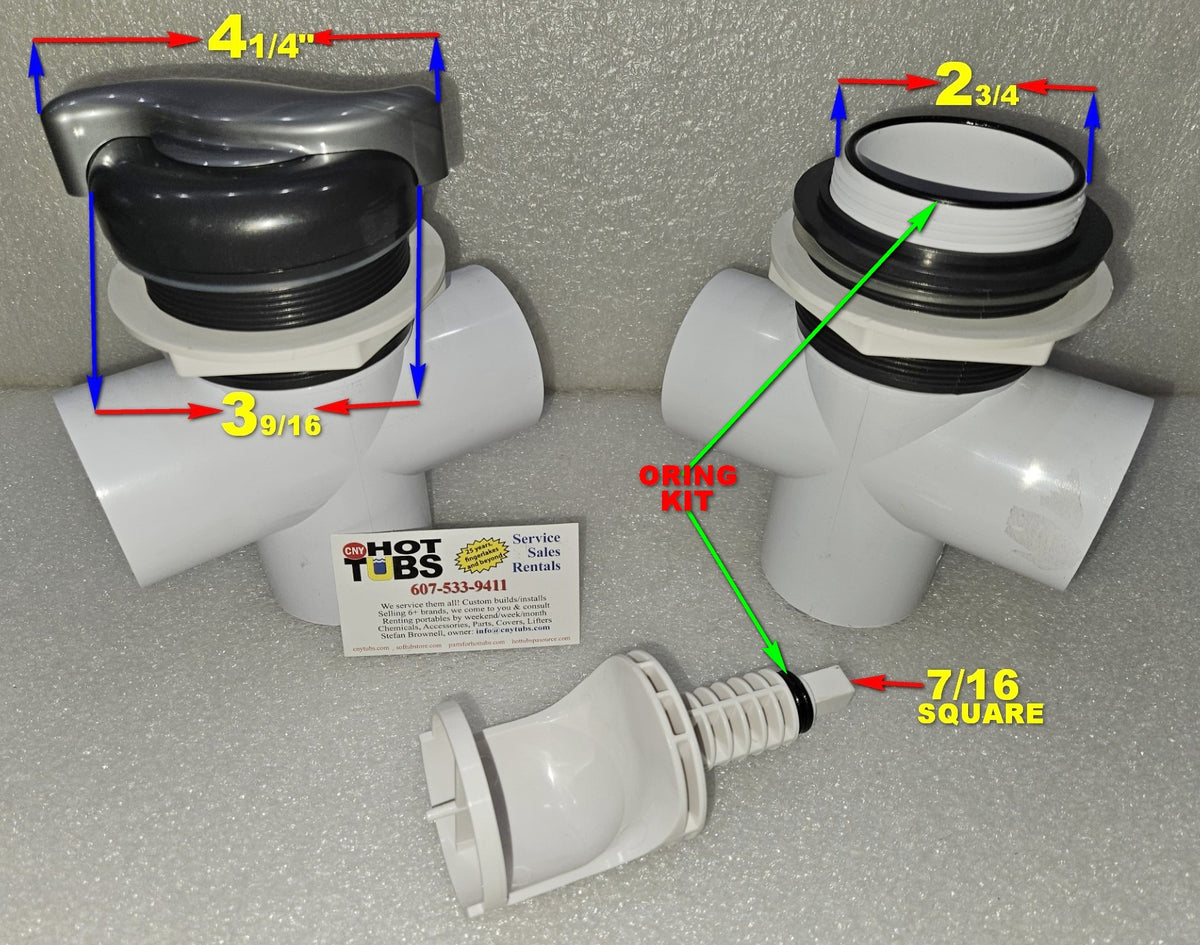 CMP 2 inch diverter valve Hot Tub Spa Source