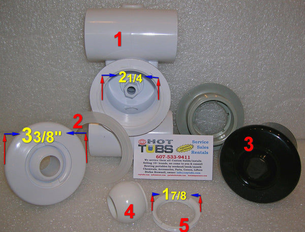 Hydro Air Hydro Jet Wall Fitting with Eyeball (#3 IN PHOTO)