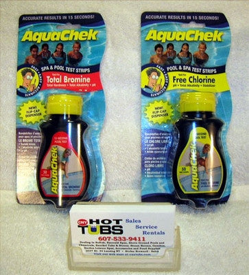 Aquachek Test Strips: Chlorine or Bromine
