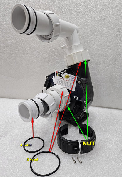 Replacement parts for 4th Gen Softub wet end