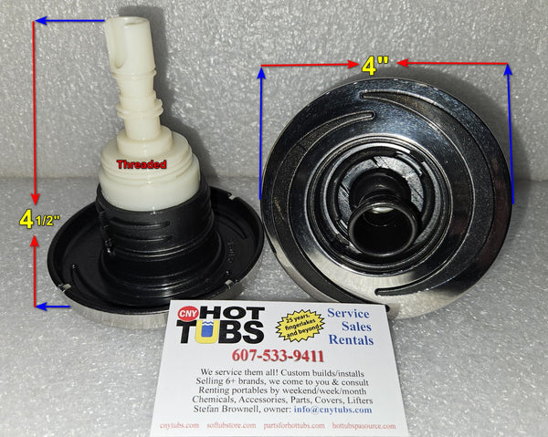 Waterway Poly Storm thread-in Directional jet, Large SS/Halo face