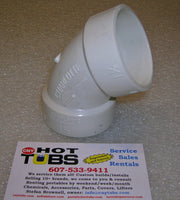 1-1/2" Sweep 45 Degree PVC Elbow, COMPACT