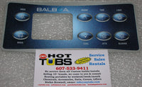 Balboa 8-button Topside Control Overlay Sticker