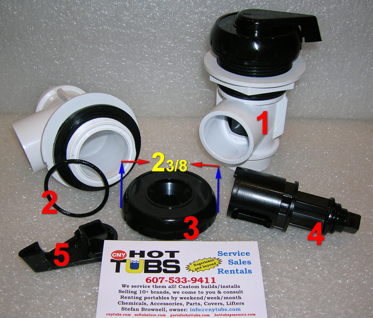 Waterway 1 inch Shut Off Valve CAP (#3 in photo) – Hot Tub Spa Source