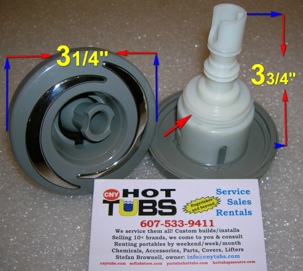 Waterway MINI Storm THREAD-IN ECLIPSE STAINLESS Directional Spa Jet ...