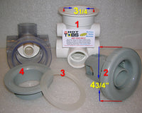Hydro Air 3 Port Butterfly WALL FITTING (#4 IN PHOTO)