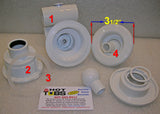 Directional Nozzle, O-ring and Face  (#2,4) for Hydro-Air Converta'ssage Spa Jets