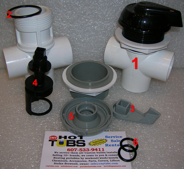  Products / Internal Shaft O-rings for Hydro-Air 1 inch Diverter Valve (#2 IN PHOTO)