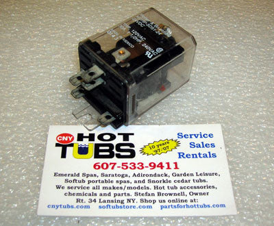 Dust Cover Relay 24 Volt AC, 30 Amp, DPST, .25 tab size